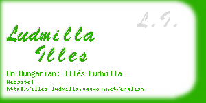 ludmilla illes business card