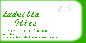 ludmilla illes business card